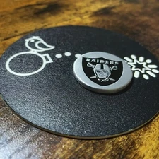 LAS VEGAS RAIDERS!  1.25” Laser Engraved Custom Aluminum Golf Ball Marker!