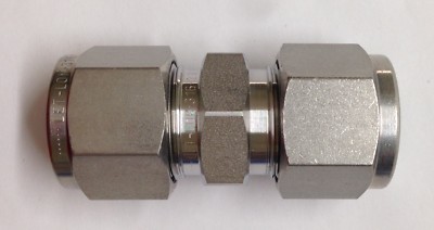 Ham-let 316 Stainless Steel Compression Straight Union, 1/2'' Tube Size