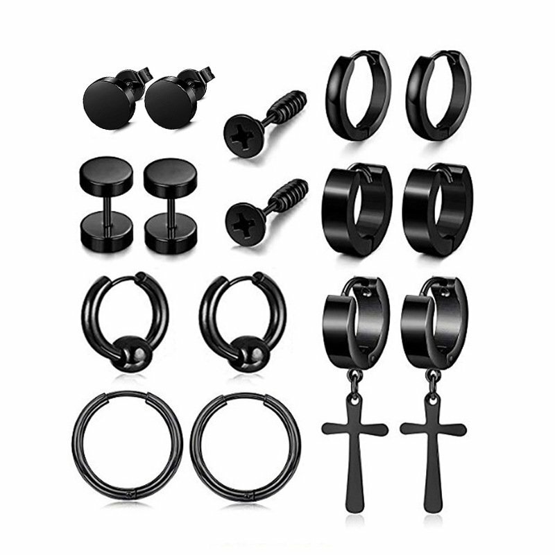 ベルト Vring stain steal earrings Amazon.com: Edgda Punk Rock Stainless Steel Double Side
