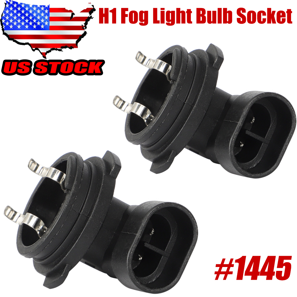 2x Universal Vehicles 1455 Pigtail Female H1 Fog Light Bulb Connector Sockets US