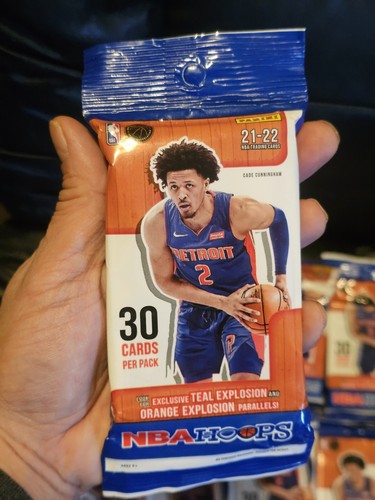12x 2021-22 Panini NBA Hoops Value Cello Fat Pack Lot - Sealed 30 Cards/Pack - Picture 3 of 4
