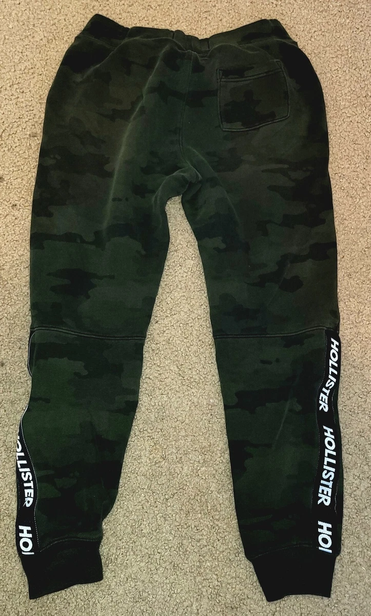 Hollister Pants Mens XS Green Camo Camouflage Fleece Joggers Sweatpants Men  | eBay