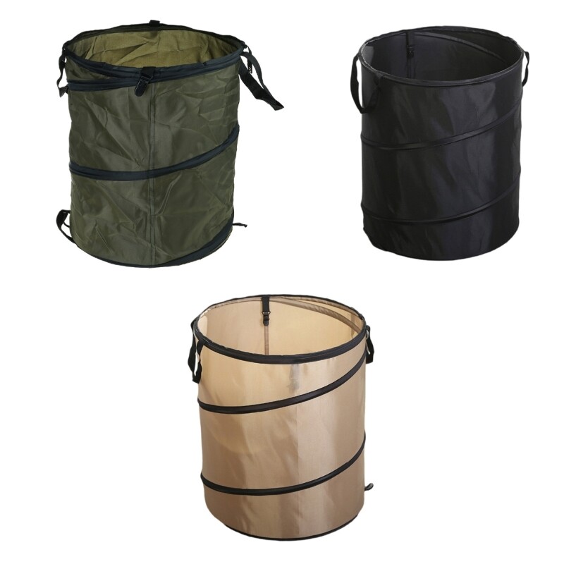 Camping Trash Can Garden Garbage Bag with Handle Wastebasket Can Container