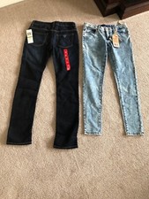 2 Jeans Big Girls Size 14 GUESS Skinny Leg Levi s Super Skinny Knit New NWT