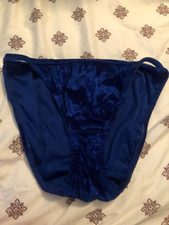 VTG St Eve Intimates Velvet Shiny String Bikini Panty Sz-6/M