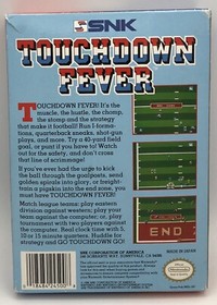 Touchdown Fever (Nintendo NES, 1991) Game, Manual & Box / TESTED Authentic CIB