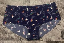 NWT VICTORIA'S SECRET PINK L SNOWMAN REINDEER DOG SKI NO SHOW HIPSTER PANTIES