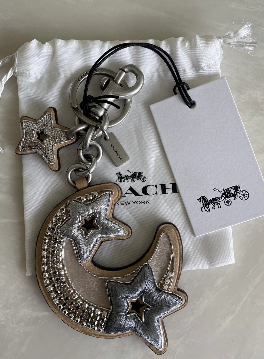 Moon & Star Charm Keychain