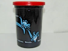 Sealed Welch's Jelly Jar Glass Stegosaurus Dinosaur