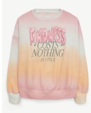 Justice Girls EDF Fleece Crew, Size-XL 16/18 Standard Fit, Colorful color PINK
