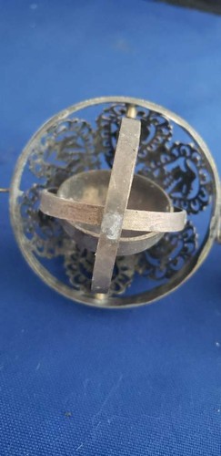 DRAGON GLOBE INCENSE BURNER METAL ASIAN FENG SHUI UNIQUE & BEAUTIFUL 2.75"D - 第 7/12 張圖片