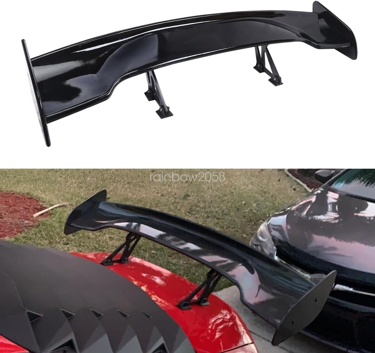 For 2010-2019 Lotus Evora GT Painted Black 46" Rear Trunk Spoiler GT Racing Wing