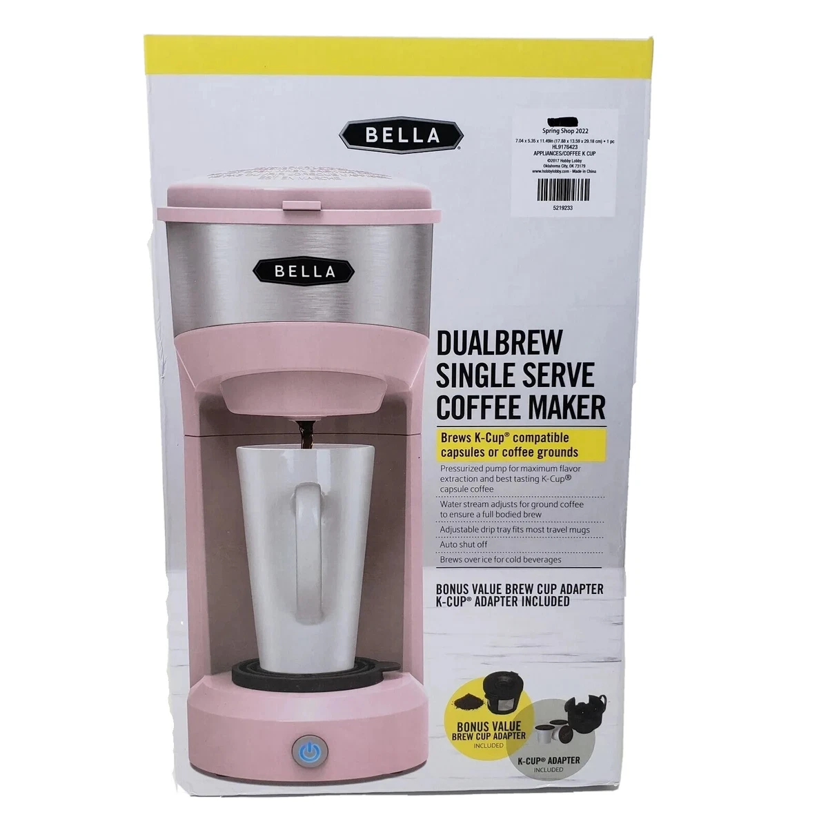 Bella dual top brew single serve