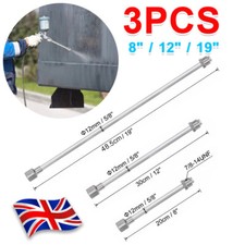 3 Pcs Airless Paint Sprayer Extension Rod 8" 12" 19" Extension Spray Gun Paint E