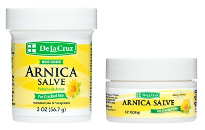 De La Cruz Arnica Salve 2 OZ.  + Travel Size Jar / Made in USA  Exp.  04/ 2029