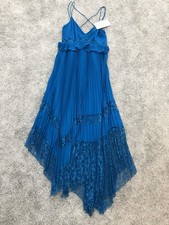 Next Teal Blue Prom Dress Wedding Evening - 8, Asymmetrical, lace -New RRP £75