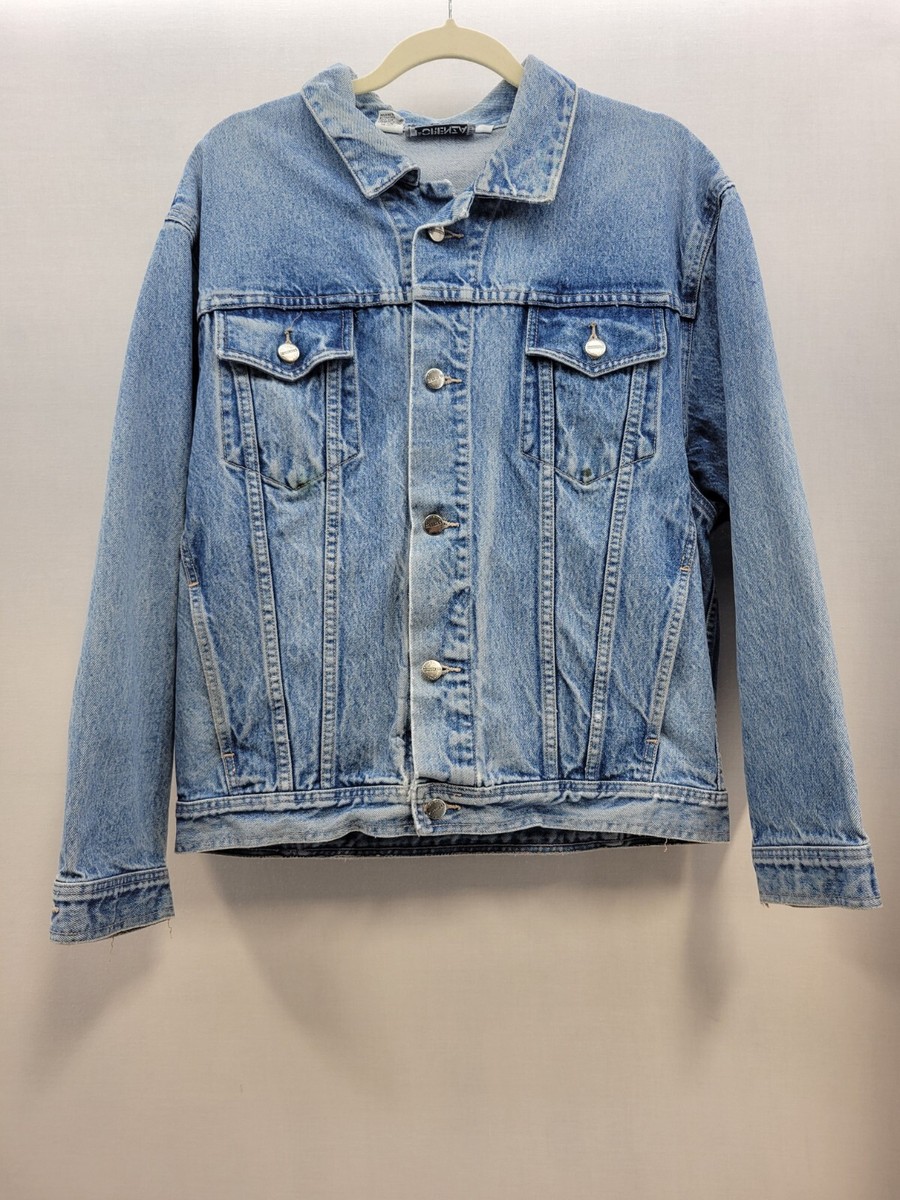 Vintage Forenza Denim Blue Jean Jacket Oversized 90s Trucker Italy