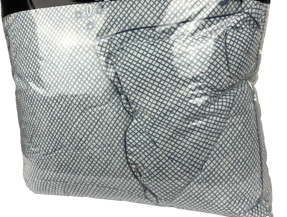 Edredón de cama RALPH LAUREN QUEEN FULL Wakefield Paisley azul blanco Foto 3 de 4