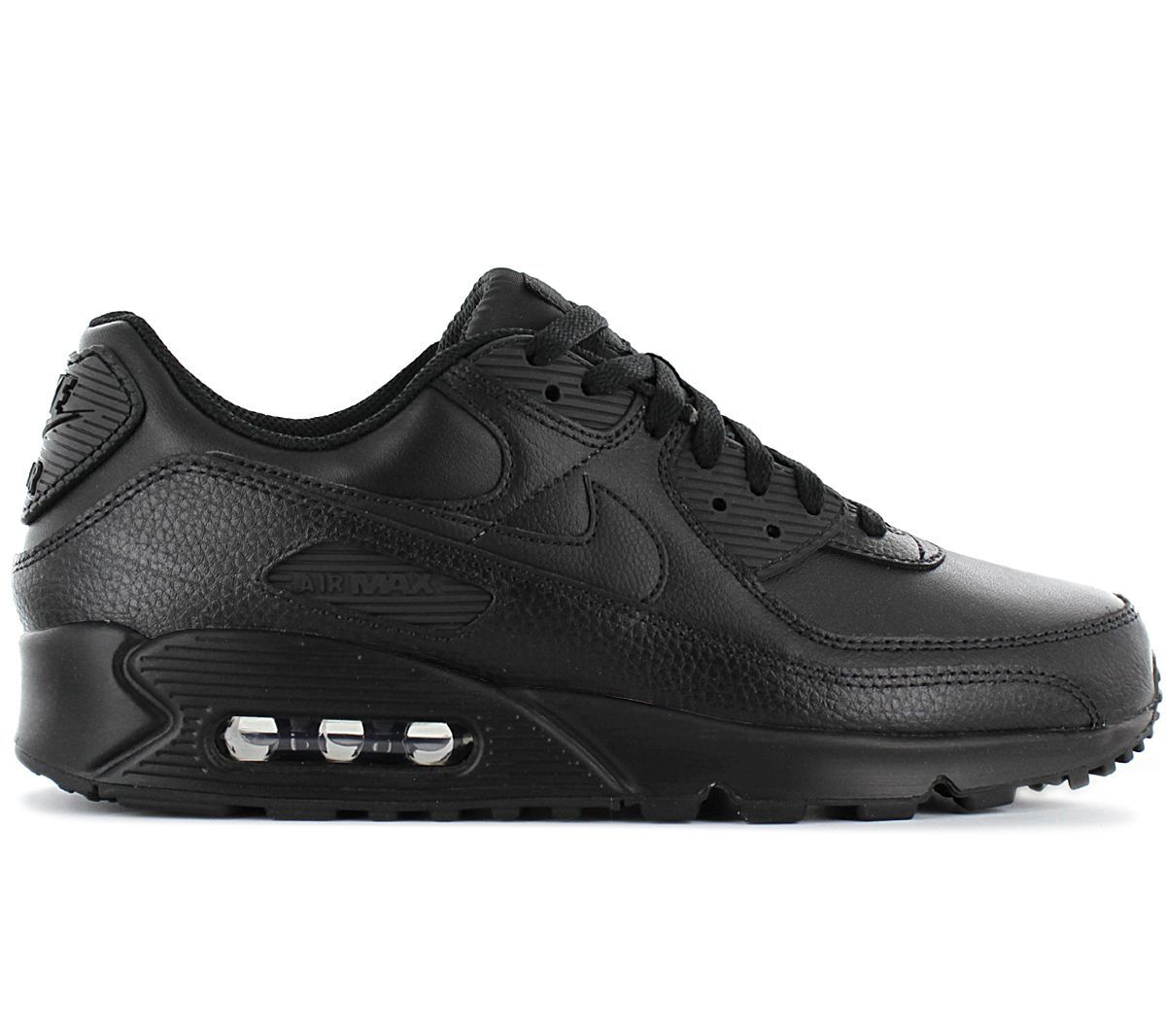 Мужские кроссовки Nike Air Max 90 Leather Triple-черные кожаные кроссовки CZ5594-001 НОВЫЕ