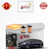 Kit Wartung 4 Filter + 5 Liter 5W30 Citroen DS5 1.6 Bluehdi 85KW Ab 2013