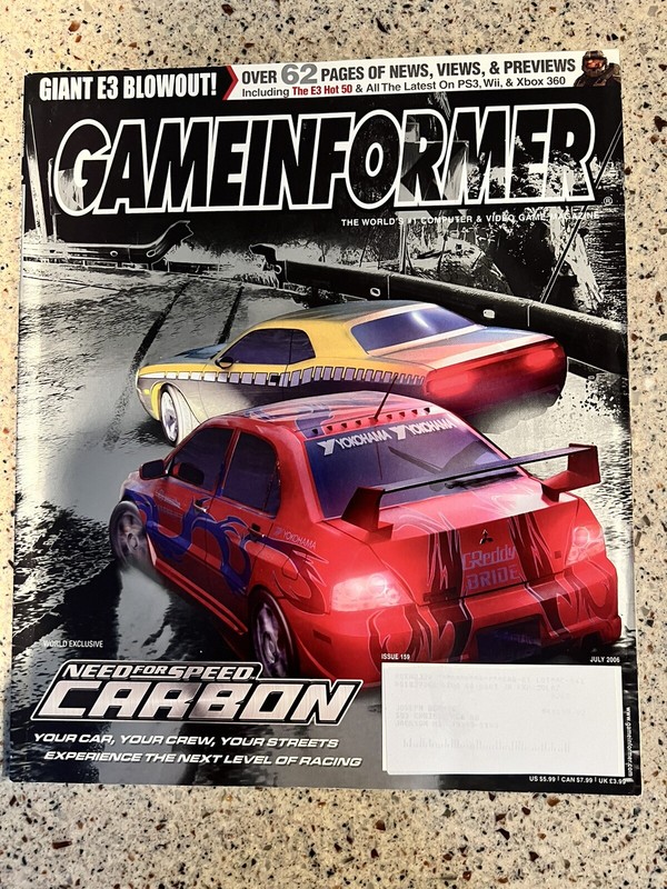 Game Informer Magazine Issue 159 July 2006 Covers Need For Speed Carbon