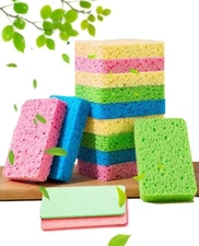 12-Count Kitchen Sponges Compressed Cellulose Sponges Non-Scratch-Free Shipping