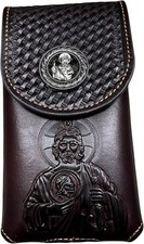 Western Stakes Western Leather Phone Belt Holster Cell Phone Case Phone Pouch