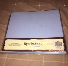 New Recollections Signature Scrapbook Album 10 pages 12 x 12 Blue Photo Memory