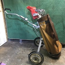 VTG MacGregor Golden Bear Jack Nicklaus 1 3 4 Wood 2 - 9 Irons Atlantic Bag COOL