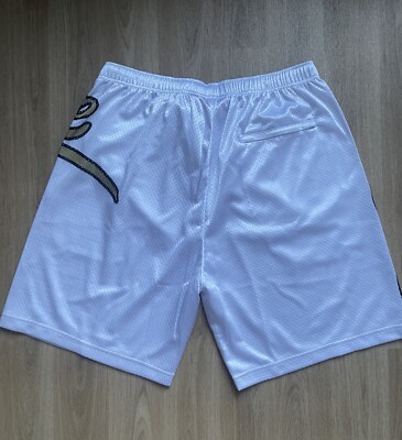 NEW Supreme Big Script Mesh Shorts White - Small - IN HAND - new