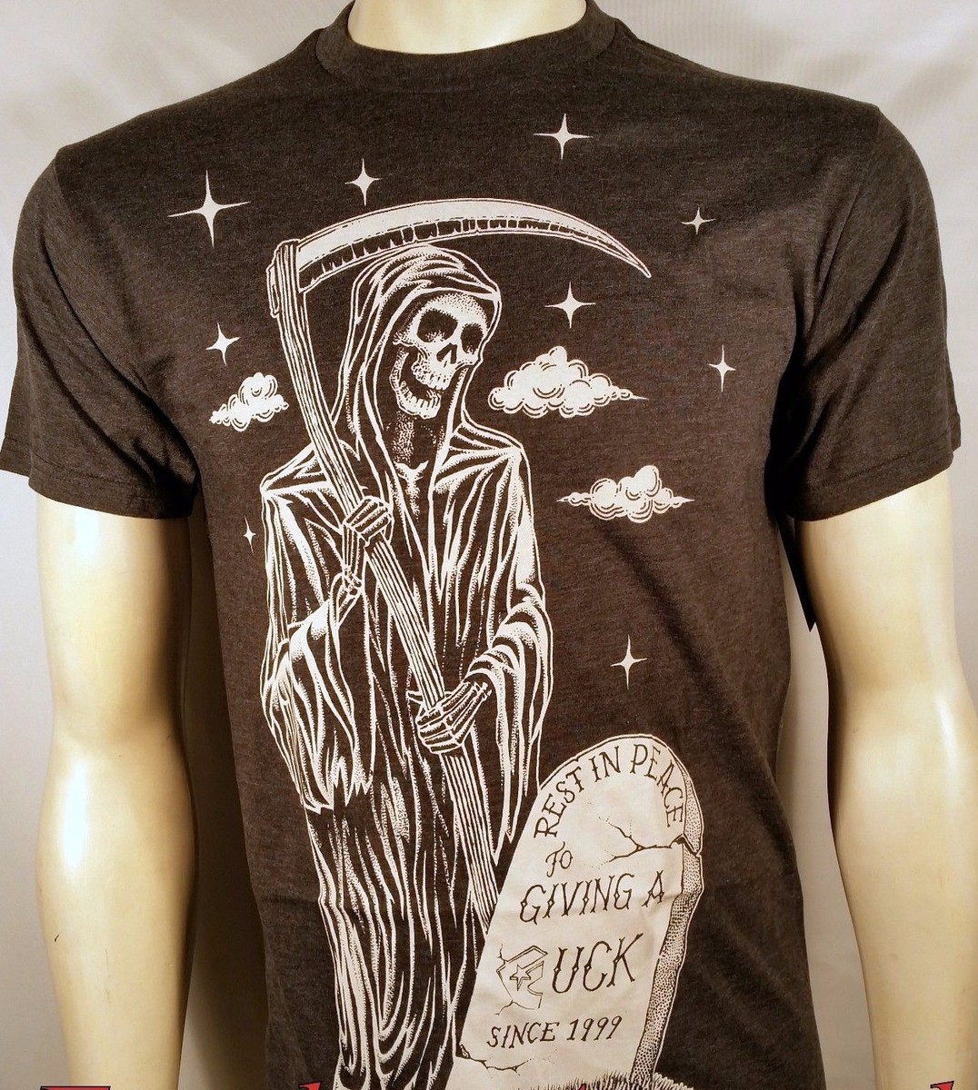 FAMOUS STARS & STRAPS RIP PREMIUM GRIM REAPER TOMBSTONE