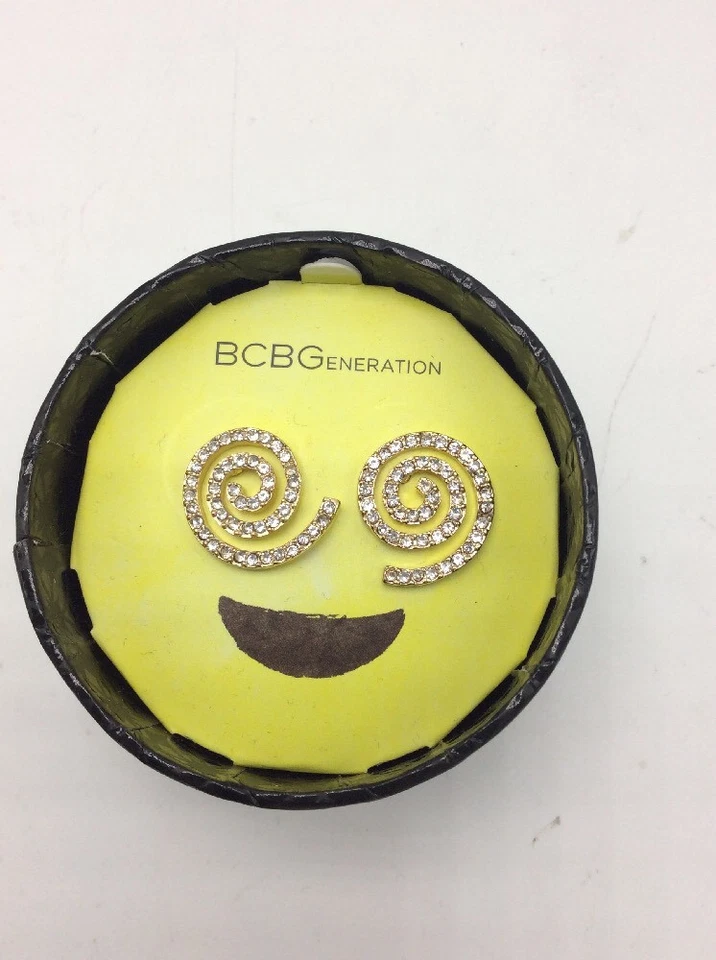 $28 BCBGeneration 金色水晶铺面耳钉 BG6 — 第 2/4 张图片