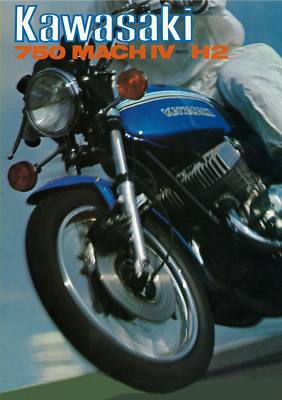 KAWASAKI Brochure H2 Mach IV 750 1972 Sales Catalog Catalogue