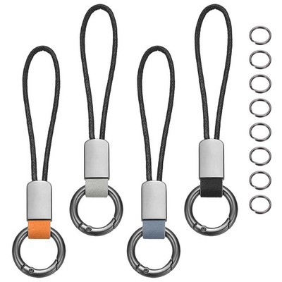 4er-Set Schlüsselanhänger für Auto, Orange/Schwarz/Grau/Dunkelblau