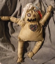 Voodoo Doll with Pin - Magic Spell Wican - Halloween decor - HANDMADE NEW