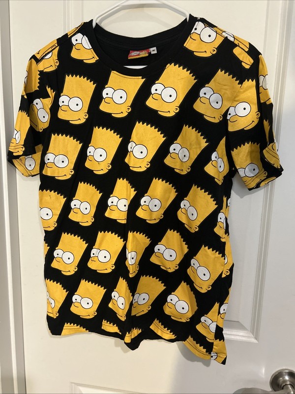 THE SIMPSONS Medium T-SHIRT Black BART Face