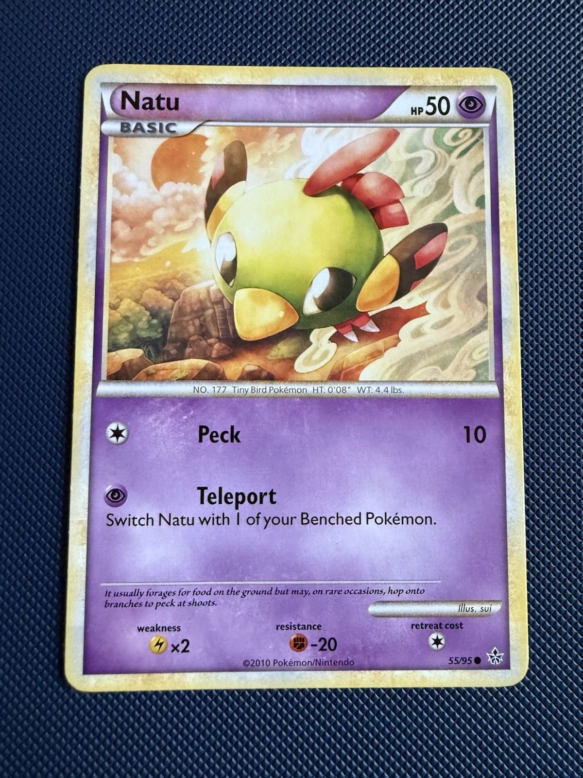 Natu - 55/95 - HeartGold SoulSilver Unleashed - Pokemon Card TCG - HGSS