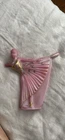 FENTON GLASS ROSALENE BALLERINA Pink Gold Figurine Hand Painted Glossy