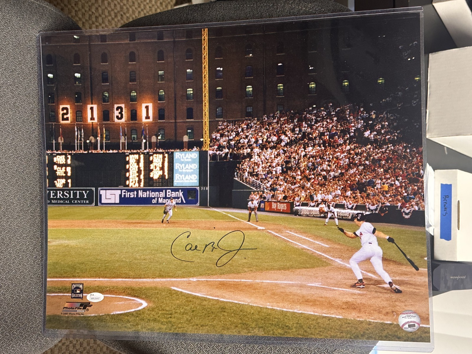 Cal Ripken Jr. Autographed Signed Baltimore Orioles 16X20 PHOTO ORIOLES FROM 2131 NIGHT JSA 