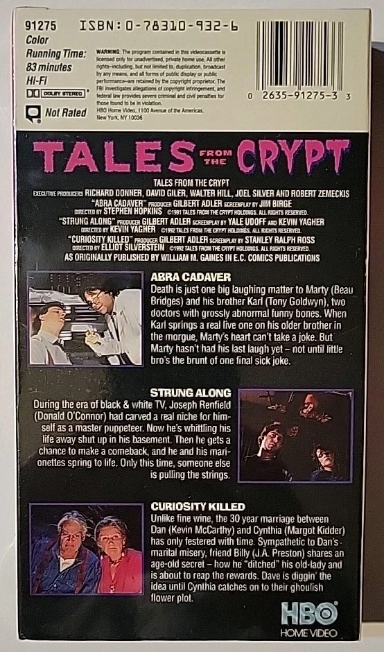 Tales From The Crypt VHS Collection 1994 HBO Home Video 9 Sealed 3 Open Box - Image 3 of 4