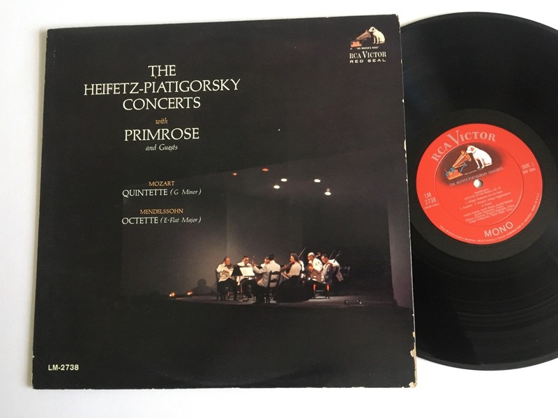 Classical RCA Shaded Dog LM2738 Heifetz Piatigorsky Concerts Primrose Lp Record