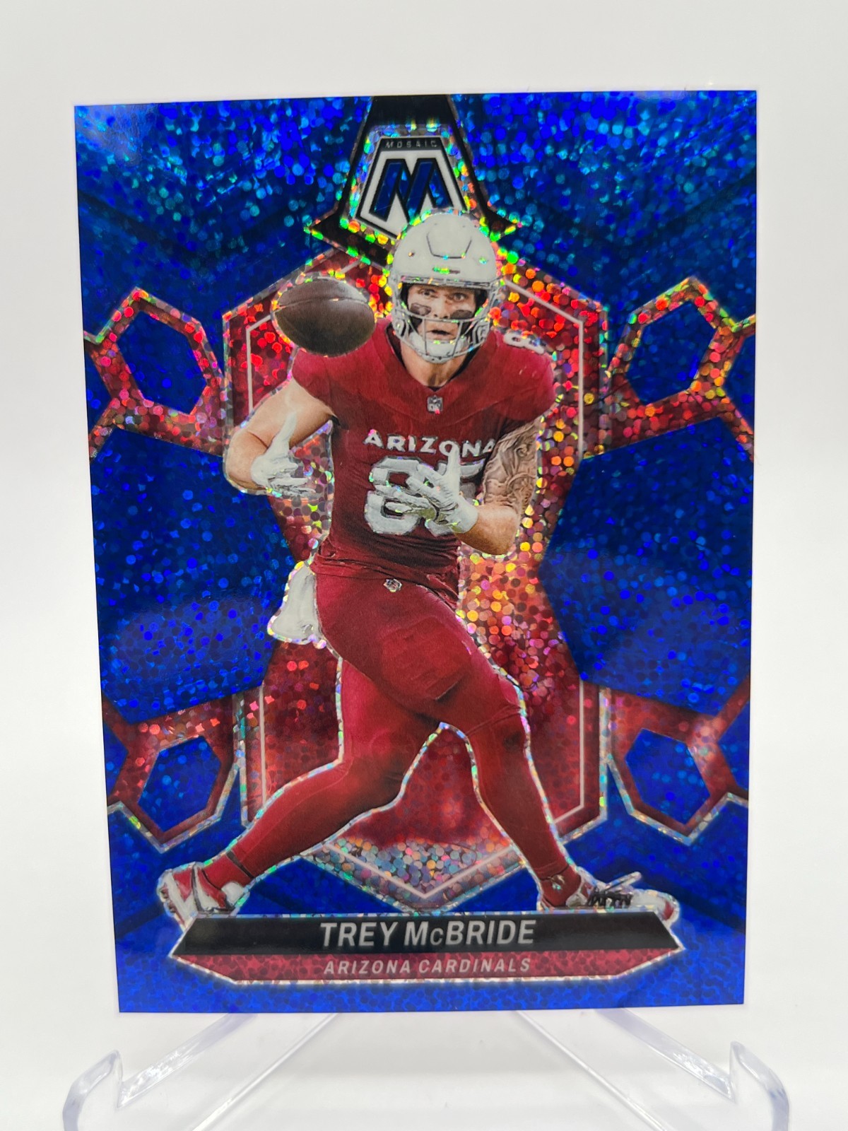 2024 PANINI MOSAIC TREY MCBRIDE 13/96 BLUE SPARKLE MOSAIC NO. 5 CARDINALS