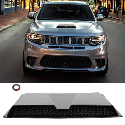 Front Air Flow Intake Hood Scoop Vent Cover Glossy For Jeep Grand Cherokee SRT 