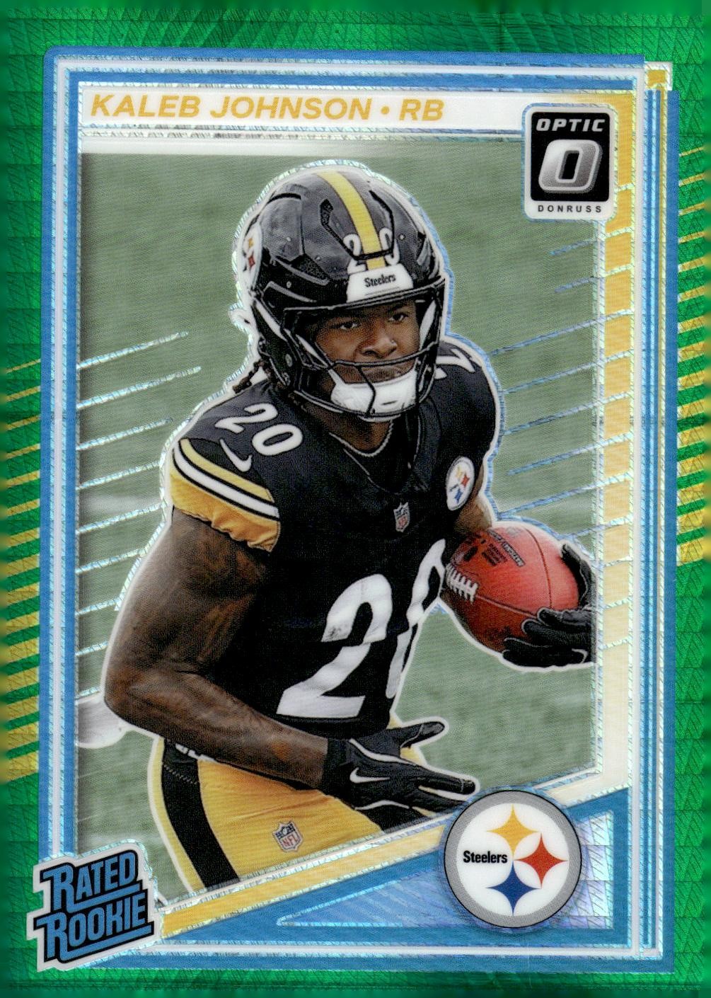 2025 Donruss Optic #232 Kaleb Johnson Green Hyper