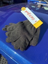 Cat  Jack Tech Touch Kids Knit Gloves 6 Pairs - One Size Stretch black