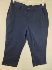 Style Co. sz 8 Straight Leg Comfort Capri Pants NWT Industrial Blue