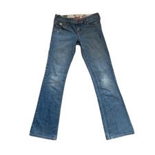 Old Navy Y2K Cotton Blue Distressed Flare Girls Denim Jeans size 10