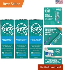 Fluoride-Free Rapid Relief Sensitive Toothpaste, Fresh Mint, 4 oz. 3-Pack Pac...