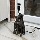 two pup dogs sitting Table Lamp -H 40 X Base 16 by 13cm- no shade