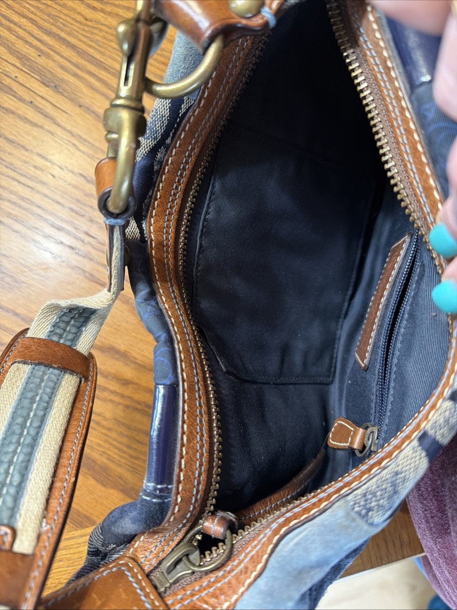 Coach Vintage Blue Patchwork Denim Hobo/Shoulder Bag | eBay